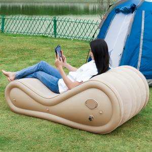 Canapé gonflable électrique pour couples, outil de plaisir intime, forte capacité de charge, économie d'effort, coussin d'air floqué, mobilier de bondage sexuel - Product Image 4