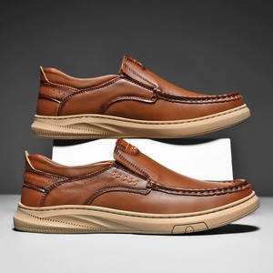 Chaussures en cuir véritable pour hommes, mocassins classiques vintage, chaussures de sport décontractées à semelle souple, mocassins pour hommes, Zapatillas Hombre - Product Image 2