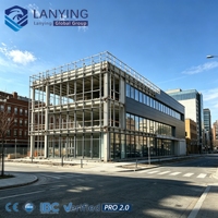 Solución de Edificio de Oficinas con Estructura de Acero Comercial, Diseño de Estructura Modular, Columnas de Alta Resistencia, Construcción Rápida, Uso Comercial
