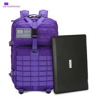 Sac à dos tactique 3P grande capacité, personnalisé, en polyester 900D camouflage imperméable, avec fermeture éclair et sangle détachable, pour la randonnée en extérieur