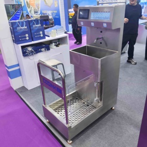 Machine à laver les mains sans contact en acier inoxydable avec fonction de désinfection des bottes intégrée pour l'hygiène personnelle - Product Image 4