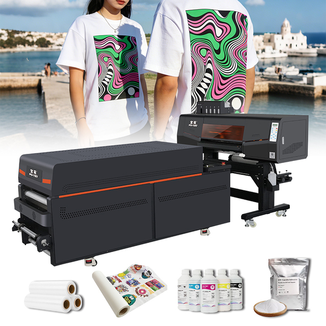 PO-TRY High-Speed A2 DTF Printer Easy-to-Operate Textile Heat Transfer Printing Machine 60cm New Condition 1-Year Pigment