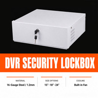 Boîte de sécurité DVR en acier robuste de calibre 16 avec ventilateur de refroidissement |   Serrure de porte anti-effraction |   3 tailles disponibles