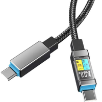 Cable USB Tipo-C Trenzado de Carga Rápida de 240W 5A con Transferencia de Datos y Conductor de Cobre Puro para Teléfonos Móviles y Computadoras