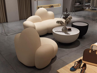 Canapé nuage nordique 1 2 3 places chaise paresseuse simple avec pouf canapé d'angle sectionnel pour salon ou appartement