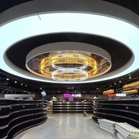 Pas de quantité minimale de commande personnalisé plafond cercle rond acrylique Led enseigne au néon 3D Logo lettres enseigne au néon pour la décoration intérieure de magasin d'affaires