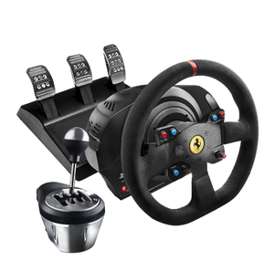 พวงมาลัยเกมมิ่ง <span class=keywords><strong>Thrustmaster</strong></span> <span class=keywords><strong>T300RS</strong></span> GT รุ่นใหม่ วัสดุพลาสติก พร้อมชุดเกียร์จำลอง TH8A แบบแมนนวล รองรับ PS เชื่อมต่อผ่าน USB สำหรับเกมขับรถ - Product Image 2