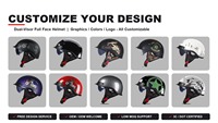 Casque de moto demi-coque ouvert style rétro avec visière solaire intégrée en ABS pour motards de Cruiser et Chopper