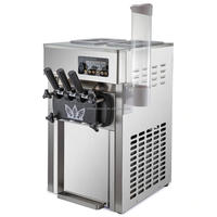 Vente en gros 2 + 1 saveurs à la demande Machine à crème glacée molle Prix de la machine à crème glacée Crème glacée molle