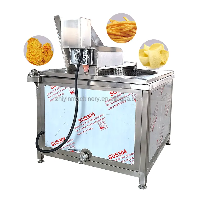 Machine de friture d'écrou de chauffage électrique automatique commerciale 304 équipement de friture de casse-croûte d'acier inoxydable friteuse