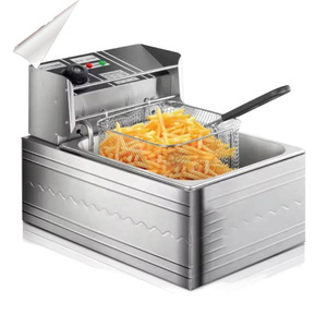 เครื่องทอดไฟฟ้าสแตนเลสสำหรับร้านอาหาร 2500 วัตต์ พร้อมตะกร้า - Product Image 1
