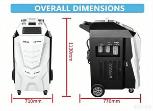 Nouvel arrivage : Machine de <span class=keywords><strong>recharge</strong></span> et de récupération de réfrigérant AC entièrement automatique à double système (R134A et R1234YF) avec sélection multilingue - Product Image 4