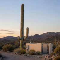 Tour de télécommunication camouflage en forme de cactus Saguaro pour un déploiement discret de réseau sans fil