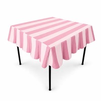Nappe de table de mahjong carrée en toile de coton à rayures, taille personnalisée, bleu orange, lavable
