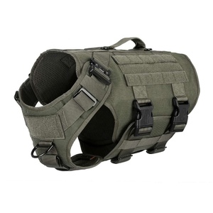 Luxo Ajustável Tactical <span class=keywords><strong>Dog</strong></span> Harness Solid Nylon Pet Vest Acolchoado Característica para Treinamento de Trabalho Não Puxando Serviço <span class=keywords><strong>Dog</strong></span> Harness - Product Image 2