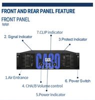 Amplificateur de puissance CA68 2 canaux amplifiant 3U 2U pour spectacle de scène professionnel KTV 1800W puissance audio