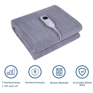 Super Cozy Machine Washable Heated Under Blanket Calienta Cama With 5 Settings For Bed
