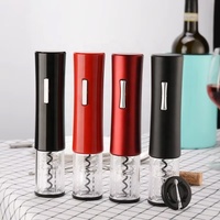 Ensemble ouvre-bouteille électrique 4-en-1 avec bouchon à vide et verseur, motif sapin de Noël imprimé en usine, pour un service simplifié