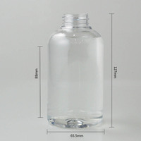 Botol Plastik PET Transparan Bentuk Boston 10 oz 16 oz Leher 32mm Tutup Flip untuk Kemasan Kosmetik, Lotion, dan Sampo