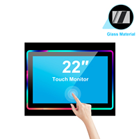 Spot fournit 22 pouces 1680X1050 capacitif lumière LED panneau de verre écran tactile vertical moniteur de jeu