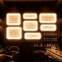 Panneau de menu mural en acrylique LED personnalisé en gros pour café, restaurant, hôtel, boulangerie