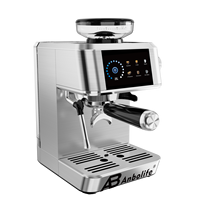 Cafetera Espresso Eléctrica Semiautomática Anbo Todo en Uno, Sistema de Preparación Francesa, 20 Bares de Presión, Acero Inoxidable Cónico, para el Hogar