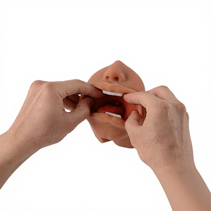 XYYMMQ06 热销男士硅胶/阴道TPE按摩手动自慰器大胸肤色飞机杯男用自慰器 - Product Image 6