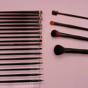 Ensemble de 21 pinceaux de maquillage en nylon noir mat à manche long, pour le visage, le correcteur, les sourcils, l'eye-liner, le crayon, kit d'outils de beauté - Product Image 1