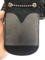 Dompet Kulit Asli Custom Logo Badge Purse Split, Tempat Kartu ID, Tempat Badge, Case Badge