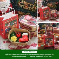 Weihnachtlich Geformte Sojawachs-Duftkerzen Geschenkset Santa Schneemann Lebkuchenmann Dekorative Kerzen für Weihnachten Feiertagsparty