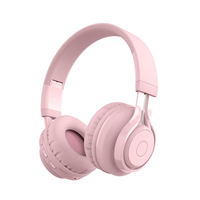 Bahan Lembut Ramah Kulit Pink Ungu Aprikot Sejuk Bernapas Ringan Lucu Headphone Anak-anak