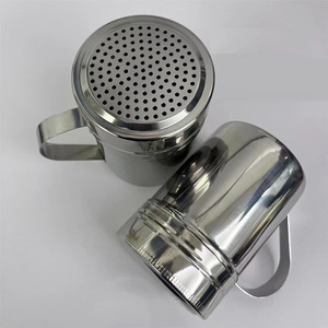 Distributeur de café en acier inoxydable fantaisie avec couvercle en plastique translucide, couvercle à mailles fines, shaker à sucre et cacao pour récipient de stockage alimentaire - Product Image 5