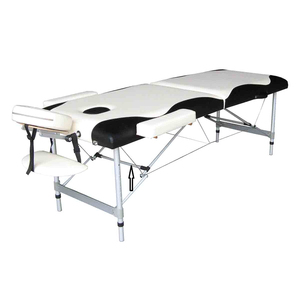 Table de massage pliable à 2 sections avec tabouret, lit de spa portable Nuru, table de massage avec pieds en aluminium, vente chaude - Product Image 4