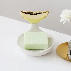 Hersteller Elegante Fischschwanz Form Design Keramik Badewanne Seife Gericht Für Dusche Zimmer