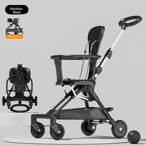 Poussette bébé réglable assise/allongée, design haute vue, légère, pliable, cadre métallique, pour 0-6 mois, capacité de charge 15 kg - Product Image 6