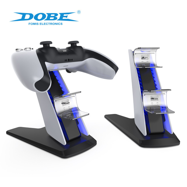 DOBE PS5 Controller Charging Dock Supplier Fast Charging Dock Dual Controller Charger for PS5 Game Accessories