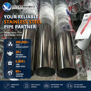304L 316L No.4 Finish 88.9mm x 5mm Pickled JIS G3459 Stainless Steel Pipe with Excellent Weldability - Product Image 1