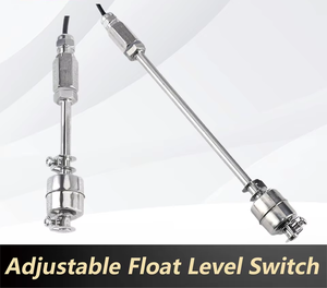 Interrupteur à flotteur de niveau de liquide en acier inoxydable 304, réglable 100-800 mm, à boule simple/double, 0-220 V, -30~120°C, pour réservoirs à haute température - Product Image 1