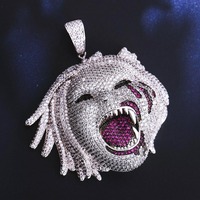 Pendentif personnalisé Hiphop, style tendance, en moissanite, audacieux et brut, cadeau de fête