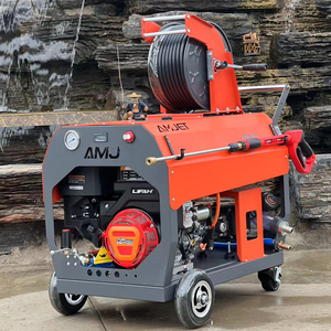 Amjet barato fácil caballos de fuerza bomba italiana 150 bar 2175 PSI máquina de limpieza de tuberías de drenaje lavadora de alta presión del motor - Product Image 2