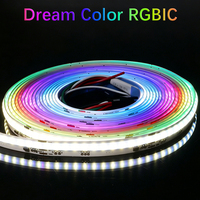 Lampu LED Diode WS2811 RGBIC Pintar dengan Aplikasi, Dapat Diredupkan, Berwarna-warni, Sinkronisasi Musik, dan Efek Kejar-kejaran Cahaya,  Dilengkapi Tembaga, untuk Lanskap, Dapat Diatur Secara Aplikasi.