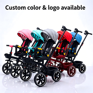 Vélo d'équilibre pour enfants de 2 <span class=keywords><strong>à</strong></span> 3 ans, <span class=keywords><strong>trois</strong></span> <span class=keywords><strong>roues</strong></span>, vitesse unique, cadre en acier entièrement antichoc, alliage d'aluminium, roue de 14 pouces, panier en plastique - Product Image 3
