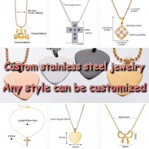 Fabricants de bijoux sur mesure, colliers, boucles d'oreilles, bagues, bracelets plaqués or, design de logo, bijoux en acier inoxydable - Product Image 5