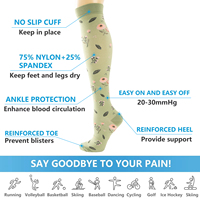 Chaussettes de compression personnalisées pour femmes et hommes, chaussettes de soutien hautes pour infirmières, grossesse, voyage, chaussettes de sport de haute qualité