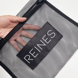 Customizable Foldable Black Coarse Mesh <strong>Laundry</strong> Bag <strong>Laundry</strong> Washing Bags With Loop - Product Image 2