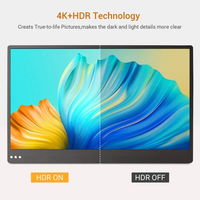 Elecrow Moniteur portable 13,3 pouces 4K UHD IPS 3840x2160, écran ultra fin avec support, double moniteur USB C pour ordinateur portable