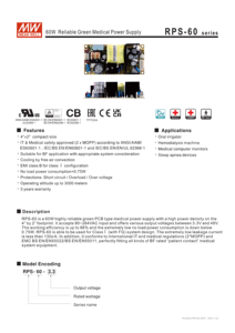Có nghĩa là cũng RPS 60-15 60W 15V 4A đáng tin cậy màu xanh lá cây y tế cung cấp điện MEANWELL dericsson - Product Image 2
