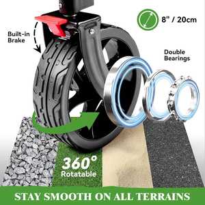 รถสเตชั่นแวกอนสองชั้นขนาดใหญ่ชายหาดสเตชั่นแวกอนล้อใหญ่พับได้ - Product Image 3