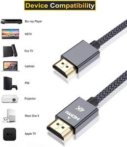 4K HD para <span class=keywords><strong>cable</strong></span> <span class=keywords><strong>HDMI</strong></span> <span class=keywords><strong>Super</strong></span> Clear <span class=keywords><strong>de</strong></span> alta velocidad 1,8 m con carcasa <span class=keywords><strong>de</strong></span> metal chapado en Oro 4K Audio <span class=keywords><strong>Video</strong></span> Trenza para <span class=keywords><strong>cable</strong></span> <span class=keywords><strong>HDMI</strong></span> Cables <span class=keywords><strong>de</strong></span> <span class=keywords><strong>video</strong></span> - Product Image 2