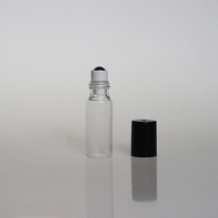 Flacon roll-on en verre ambré pour parfum, mini flacon à bille pour huiles essentielles 1ml 2ml 3ml 5ml 10ml, flacon à bille en acier
